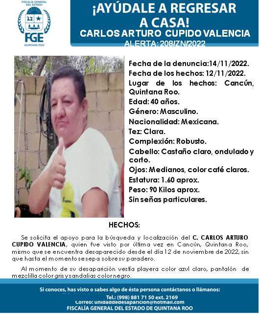 Comisión de Búsqueda Quintana Roo (@busqueda_qroo) on Twitter photo 