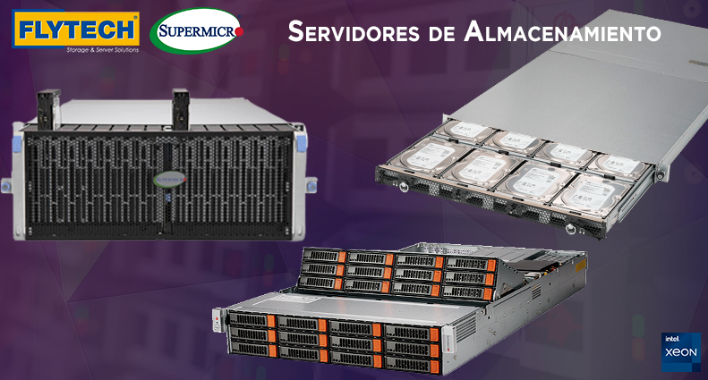 FlytechSA's tweet image. Los sistemas de #almacenamiento #TopLoading de @Supermicro_SMCI están en formato 1U, 2U y 3U, cuentan con hasta 24 ranuras DIMM y pueden alcanzar almacenamiento de 1.800 TB por #servidor. +info en ow.ly/MOPr50LGRKl #supermicro #servidores #solucionesIT #intel