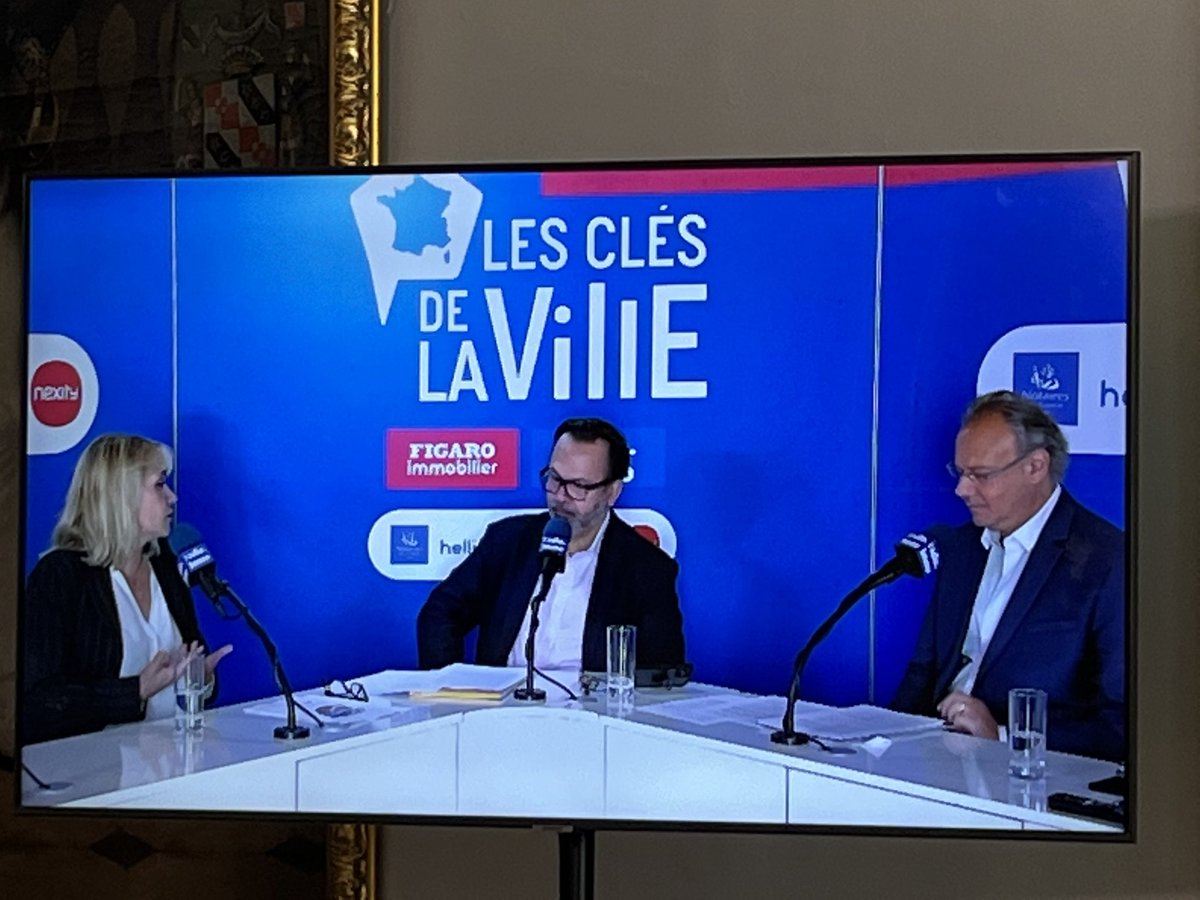 annegindt's tweet photo. A @VilledeNice sur le plateau des 🔑 de la ville avec @lionel_seropian, DGA  @nexity et @AnneRamos06, adjointe de @cestrosi déléguée à l’urbanisme et au foncier. Au🎙d’ @OlivierMarin1 et Sylvain Levy Valensi, on parle pénurie de logements vs mission essentielle: #LogementPourTous https://t.co/bh1ESAOk4w