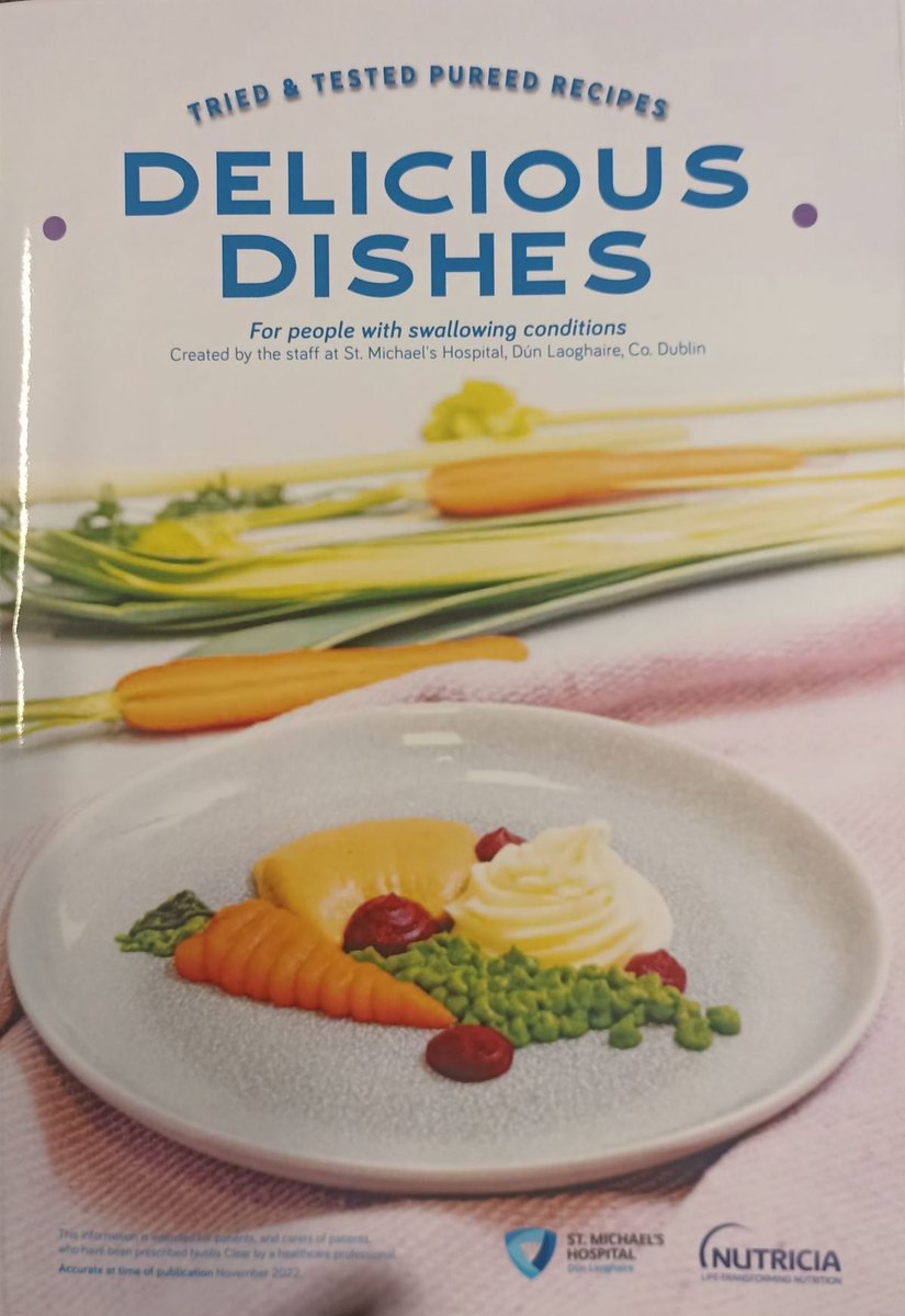 'Delicious Dishes' STMH launches first ever cookbook today for people with swallowing difficulties in collaboration with Nutricia. Follow us for more photos and tips to come...