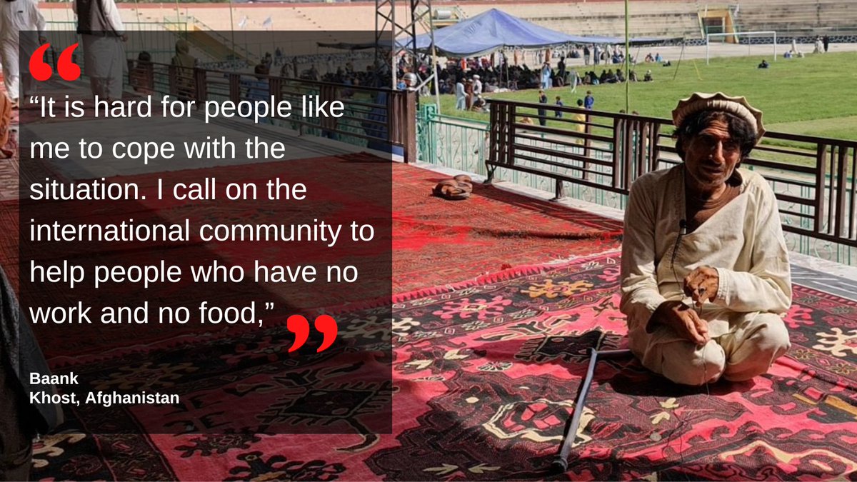 Baank, who is disabled 🩼, benefited from <a href="/ICRC_af/">ICRC Afghanistan</a>’s cash 💵 assistance in #Khost

He is among the 24 million #Afghans in need of humanitarian assistance due to the aggravating situation in the country

With Winter ❄️ at our door, we need to do more!