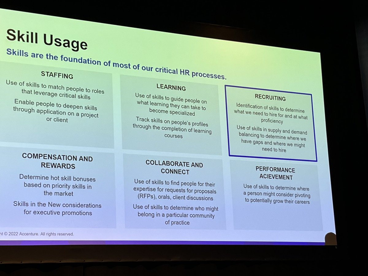ahmarketer's tweet image. How @Accenture is weaving skills into everything they are doing in HR. Skills are the foundation. #WDAYRising