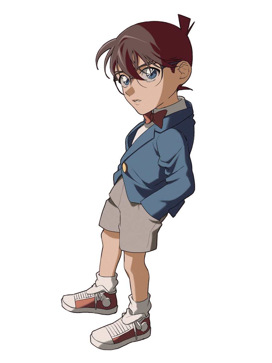 1boy male focus solo brown hair shorts blue eyes glasses  illustration images