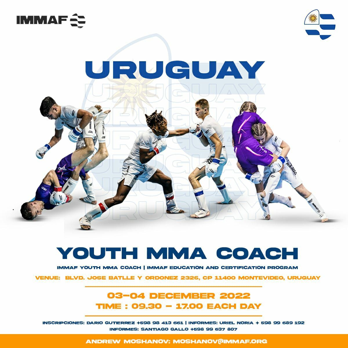 IMMAF (@immafed) on Twitter photo Coaching the next generation ๐บ๐พ
IMMAF Director of Development, <a href="/AMoshanov/">Andrew Moshanov</a> will lead the Youth MMA Coaching Course in Uruguay, December 3-4.
Check out the details and how to sign up below ๐ Coaching the next generation ๐บ๐พ
IMMAF Director of Development, <a href="/AMoshanov/">Andrew Moshanov</a> will lead the Youth MMA Coaching Course in Uruguay, December 3-4.
Check out the details and how to sign up below ๐