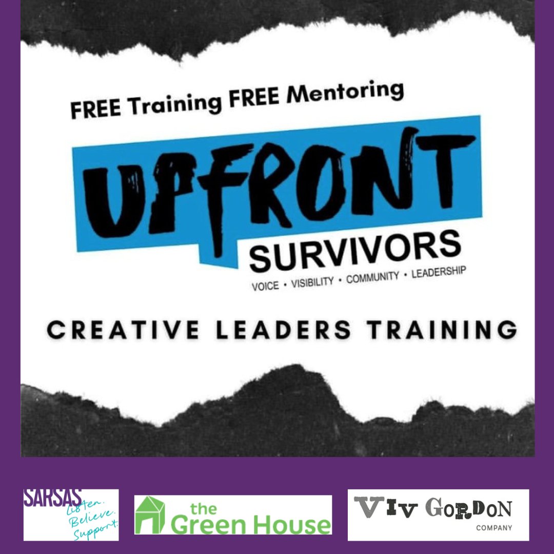We're so proud to be part of #UpFrontSurvivors, in partnership with the incredible @VivGordonCo and @GreenHseBristol A FREE 10 week programme for #CSA survivors in the South West looking to develop as a creative workshop leader. Find out more and apply: loom.ly/xoM7KjY