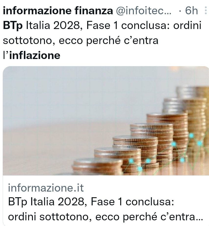 muenzenberg's tweet photo. Venghino signori, venghino...
Offriamo #cedole vantaggiose...sghei...piccioli...1,6% subito!...non mancate!...L'inflazione non esiste: non è vero che è al 12,6%...#fidatevi di noi... mettete al #sicuro i vostri risparmi...il Tesoro sì che vi vuol bene... https://t.co/qBv1gk2lCg
