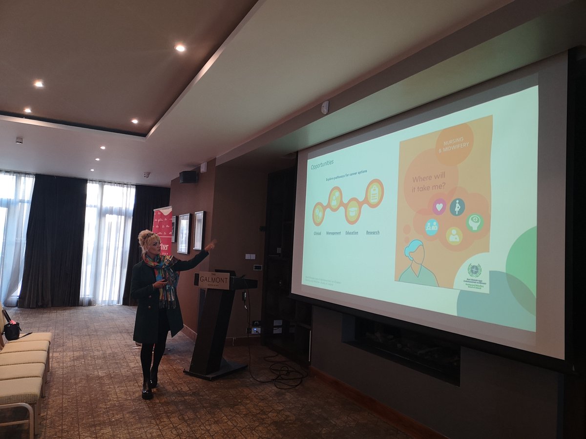 NMBI_ie's tweet photo. Lorraine spoke about the different divisions under nursing and midwifery, the routes to entry and various pathways you can take in a nursing or midwifery career. #Pathways22 https://t.co/FCBVJl17Yh