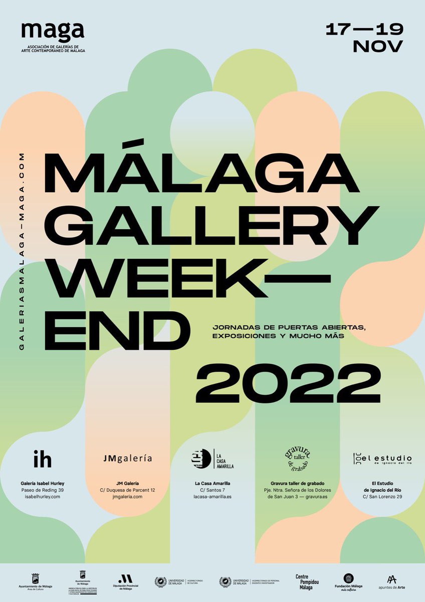 ¡ATENCIÓN! 📣📣📣

Os recordamos que el viernes 18 podéis contar con visitas guiadas realizadas por miembros de nuestro equipo #ApuntesArte en las galerías de #MAGA2022 de 17:30 a 19:00