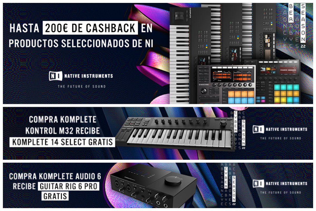 microFusa's tweet image. ¡Tres, tres, tres! 3 nuevas promociones con las que NATIVE INSTRUMENTS se prepara para #BlackFriday y cierre de año. 

Hemos preparado una nueva entrada en nuestro #BlogReload en la que te contamos a detalle cada una 

bit.ly/3UZI7kQ  👈👈