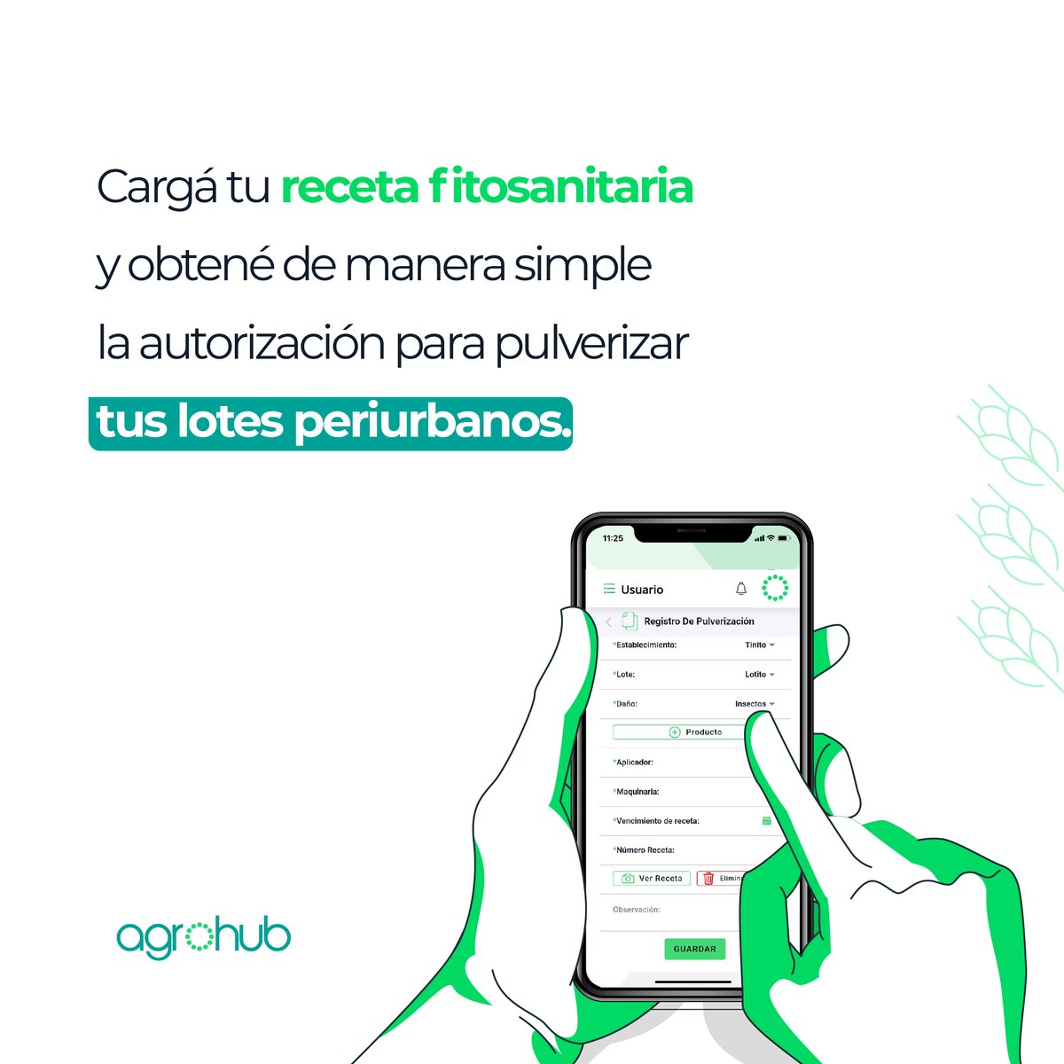 👉La gestión de tus aplicaciones fitosanitarias periurbanas de la manera más fácil y rápida!

📲Descargá Agrohub en tu celular y comenzá a experimentar el manejo eficiente de tu campo!
#periurbanos #fitosanitarios