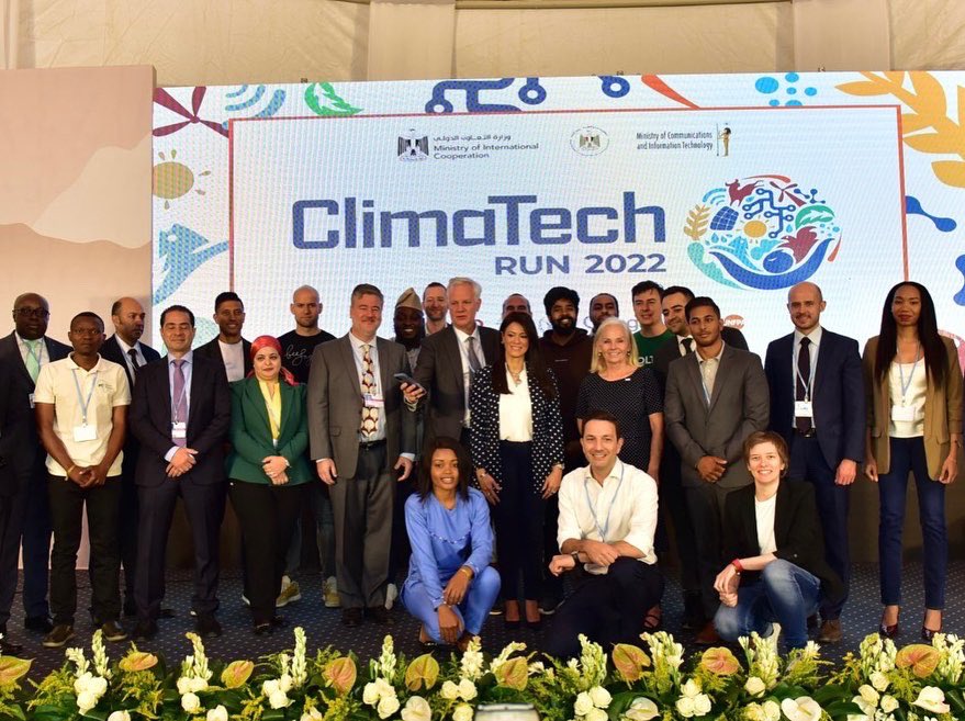 RaniaAlMashat's tweet photo. It’s all about #youth. Always has been, & always will be. But it’s time we take a back seat to listen & support. 4 months ago we launched the #ClimaTechRun competition for tech startups which received over 400 applicants. At #COP27, judges had the task of choosing winners. https://t.co/XOpUYIppnA