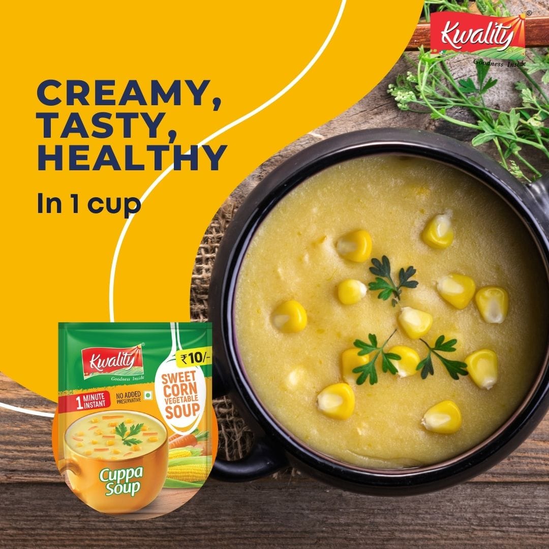 Kwality_Foods's tweet photo. Enjoy the cold weather with Kwality sweet corn vegetable cuppa soup
.
.
.
#kwality #kwalityfoods #sweetcornvegetablesoup #soup #vegetablesoup #sweetcorn #cuppasoup #creamy #tasty #healthy #instantsoup #1minuteinstantsoup https://t.co/ScPk1WsNHe