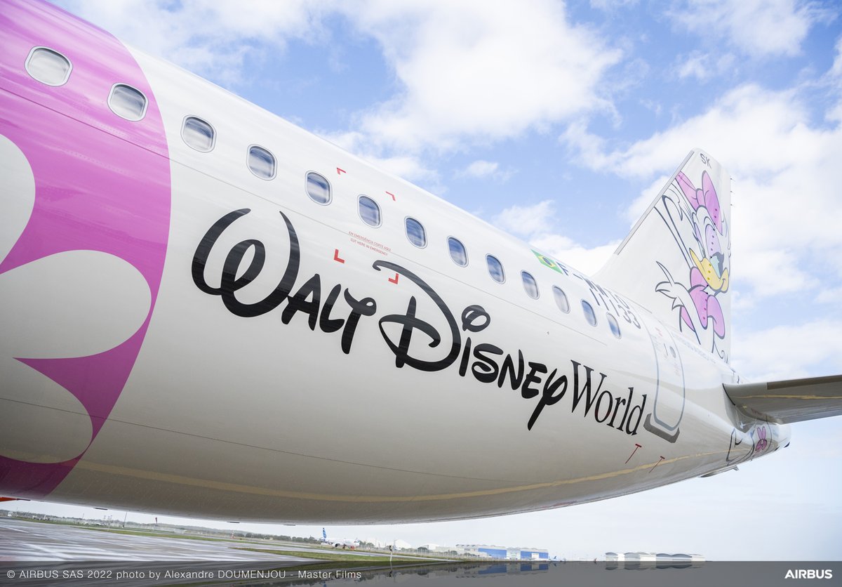 Today we celebrate the gorgeous Disney-inspired #A320 livery for <a href="/azulinhasaereas/">Azul Linhas Aéreas Brasileiras</a>. "Daisy Duck" is the fourth and final livery in this series following Mickey Mouse, Minnie Mouse and Donald Duck. #WorldsMagicalFleet