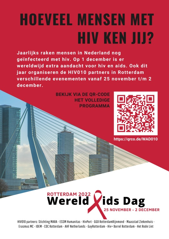 Programma Wereld Aids Dag Rotterdam 2022 staat online met dank aan COC, HivBorrelRotterdam, HivPort, Humanitas, Mara, IDEM -> hivport.nl/nieuws-nl/news…