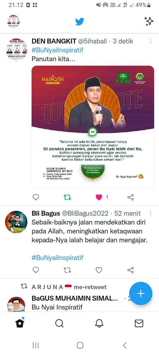 5ihabali's tweet photo. #BuNyaiInspiratif 
Kemandirian.. https://t.co/RcMuWjBnou
