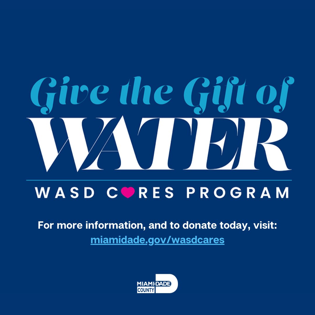 Miami dade water sewer on twitter give the gift of water this 