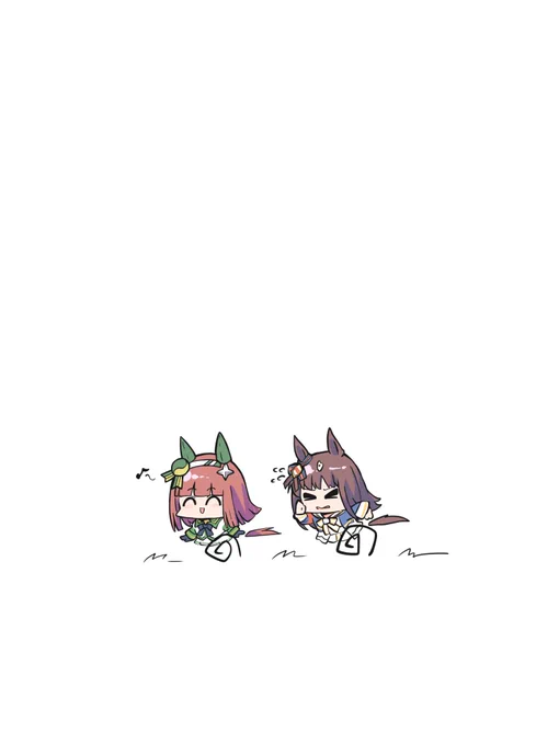 走るスズカを一生懸命追うグラスです 