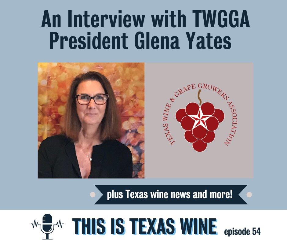 Glena Yates is on the pod discussing #txwine news, the upcoming legislative session, and organizational changes for #twgga. Plus, CA winery plans to build tasting room in Fredericksburg and more. Listen anywhere you stream podcasts!