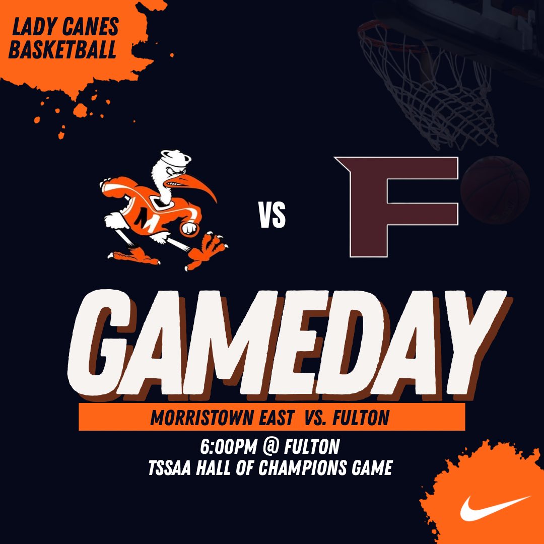 Lady Canes open the 22-23 season tonight on the road at Fulton.  Game time is 6:00pm.  #GoLadyCanes 
🏀🟠⚫️🟠⚫️