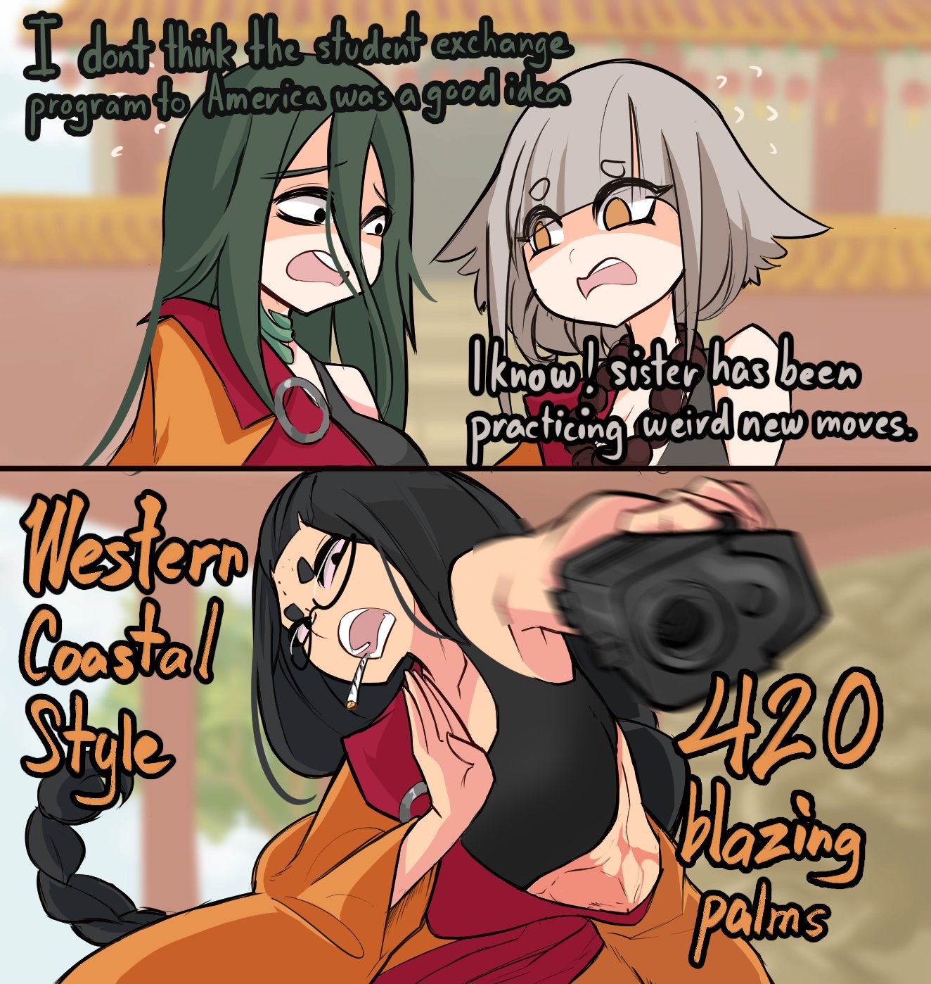 centurii-chan-on-twitter-shes-learning-new-styles-of-gun-fu-https-t