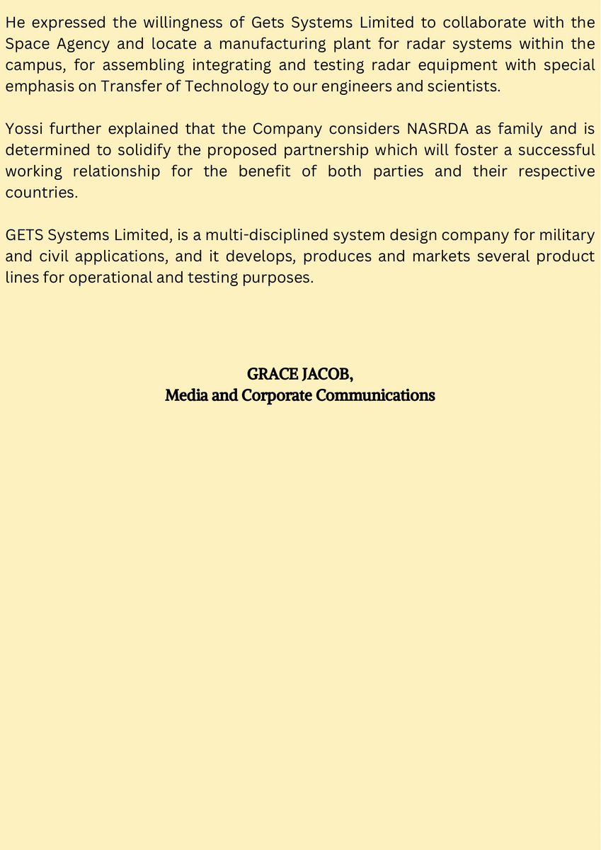 Media@NASRDA tweet media