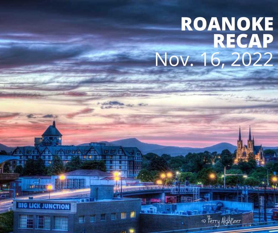 What’s happening in the City of Roanoke? Find out by reading the Roanoke Recap blog: roanokeva.gov/Blog.aspx?CID=3
