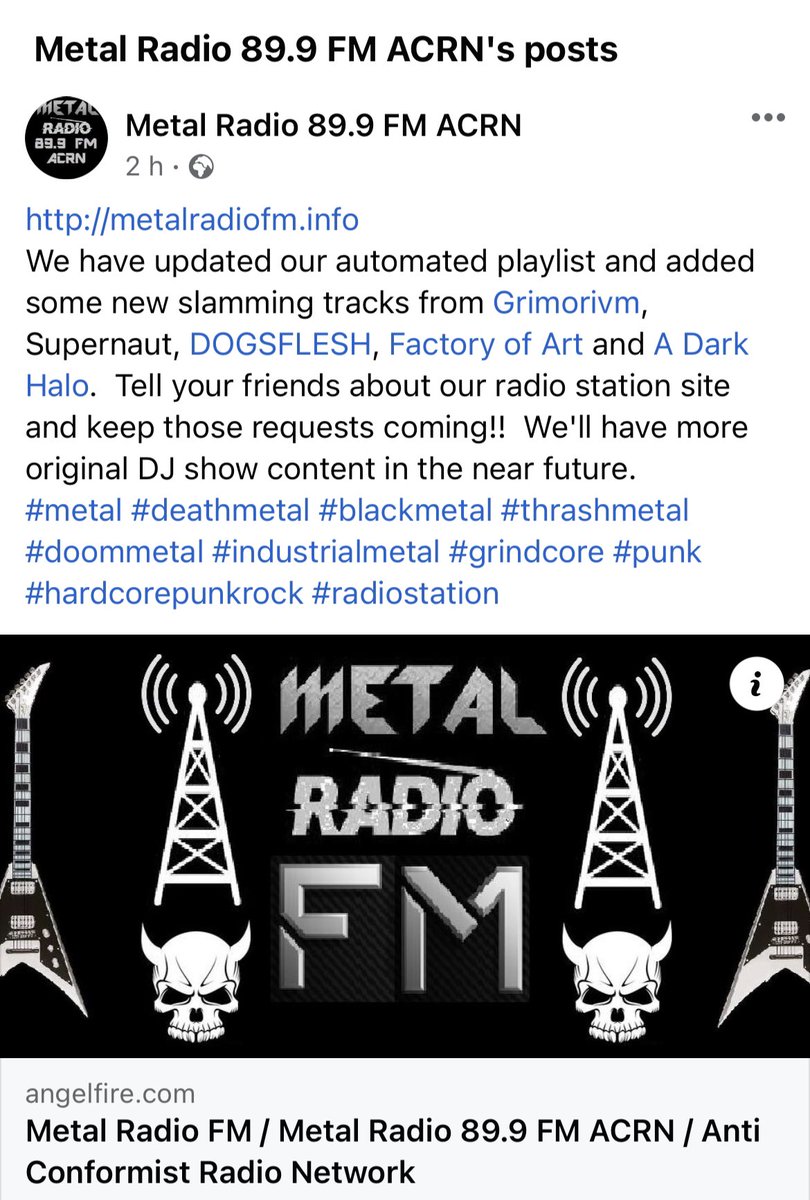 More Airplay in the US for March Of The Damned, this time on Metal Radio FM, big thanks to you guys for the support 🤘