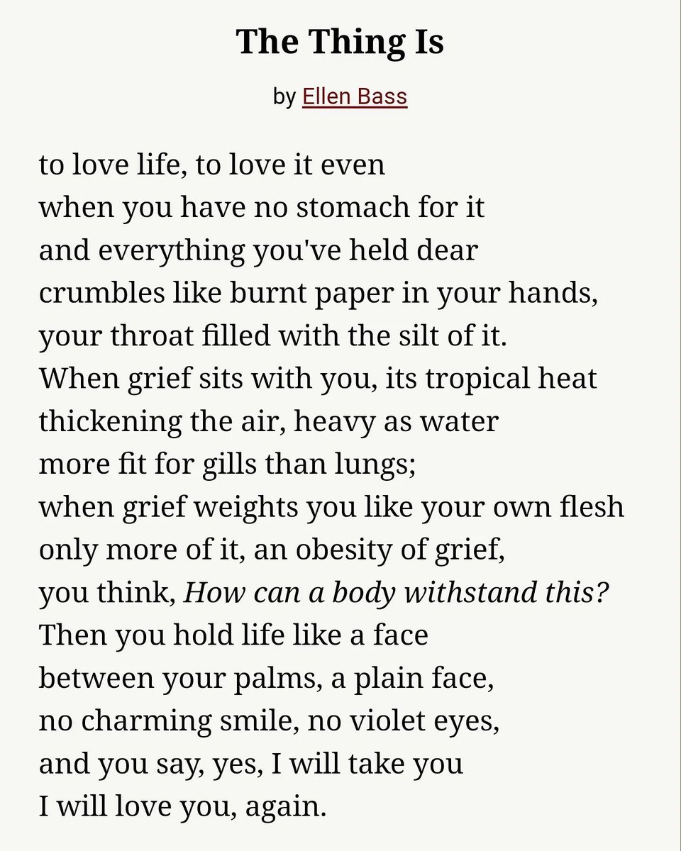 Would you like to read some Ellen Bass right now?