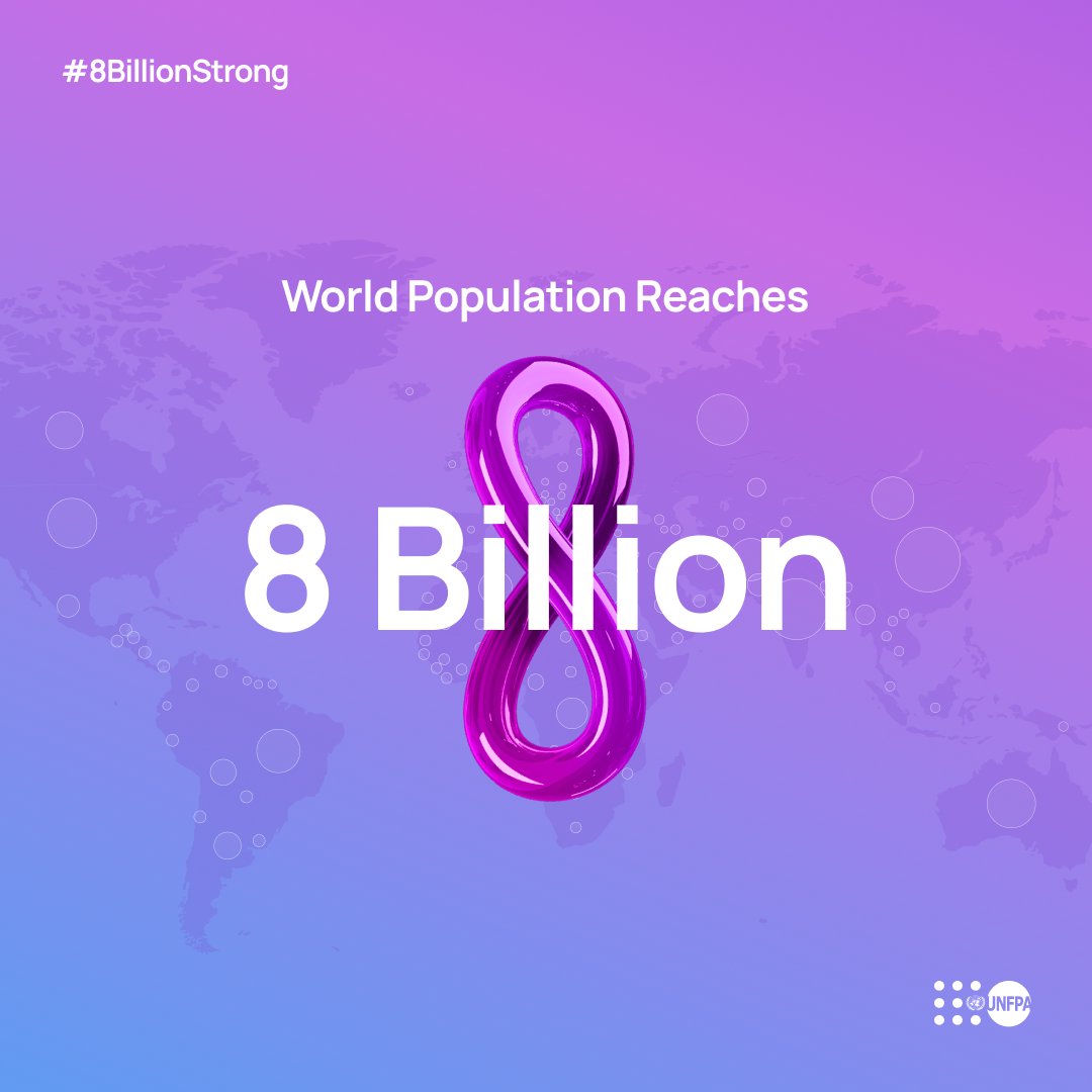 The world of #8Billion is more diverse than ever: The median age in Europe, for example, is 41.7 years, while in sub-Saharan Africa it is 17.6 - a difference that is larger than ever before. Let's learn from one another to truly become #8BillionStrong!