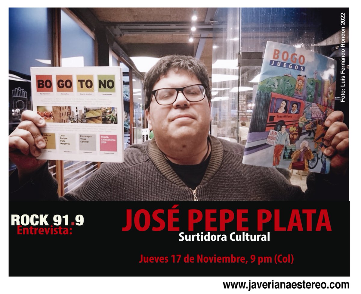 LuisFerRondon (@ferockfer) on Twitter photo Hoy mi invitado es el investigador musical Pepe Plata <a href="/owai/">J.E.P.M. (j.e.p.m.)</a> realizamos un recorrido recordando algunas tiendas de discos en la ciudad Bogotá, durante los años 80s y 90s. La invitación a sintonizarnos a las 9pm solo por <a href="/Javeriana919fm/">Javeriana Estéreo Bogotá</a> #rock919 Hoy mi invitado es el investigador musical Pepe Plata <a href="/owai/">J.E.P.M. (j.e.p.m.)</a> realizamos un recorrido recordando algunas tiendas de discos en la ciudad Bogotá, durante los años 80s y 90s. La invitación a sintonizarnos a las 9pm solo por <a href="/Javeriana919fm/">Javeriana Estéreo Bogotá</a> #rock919