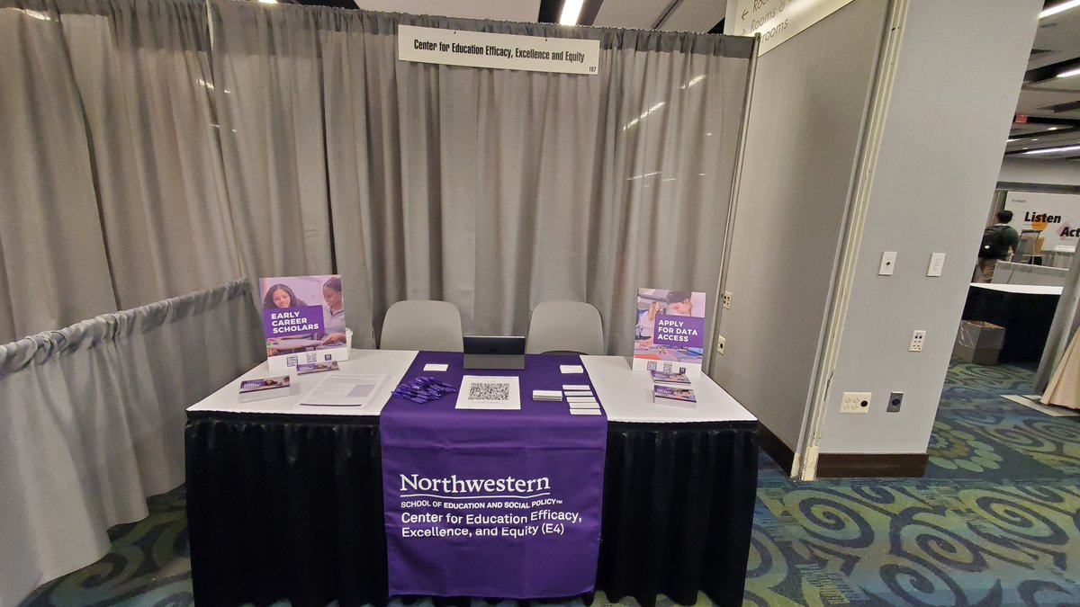 Don't forget to stop by E4's booth at #2022APPAM to learn about research opportunities with our center! <a href="/sesp_nu/">Northwestern SESP</a>