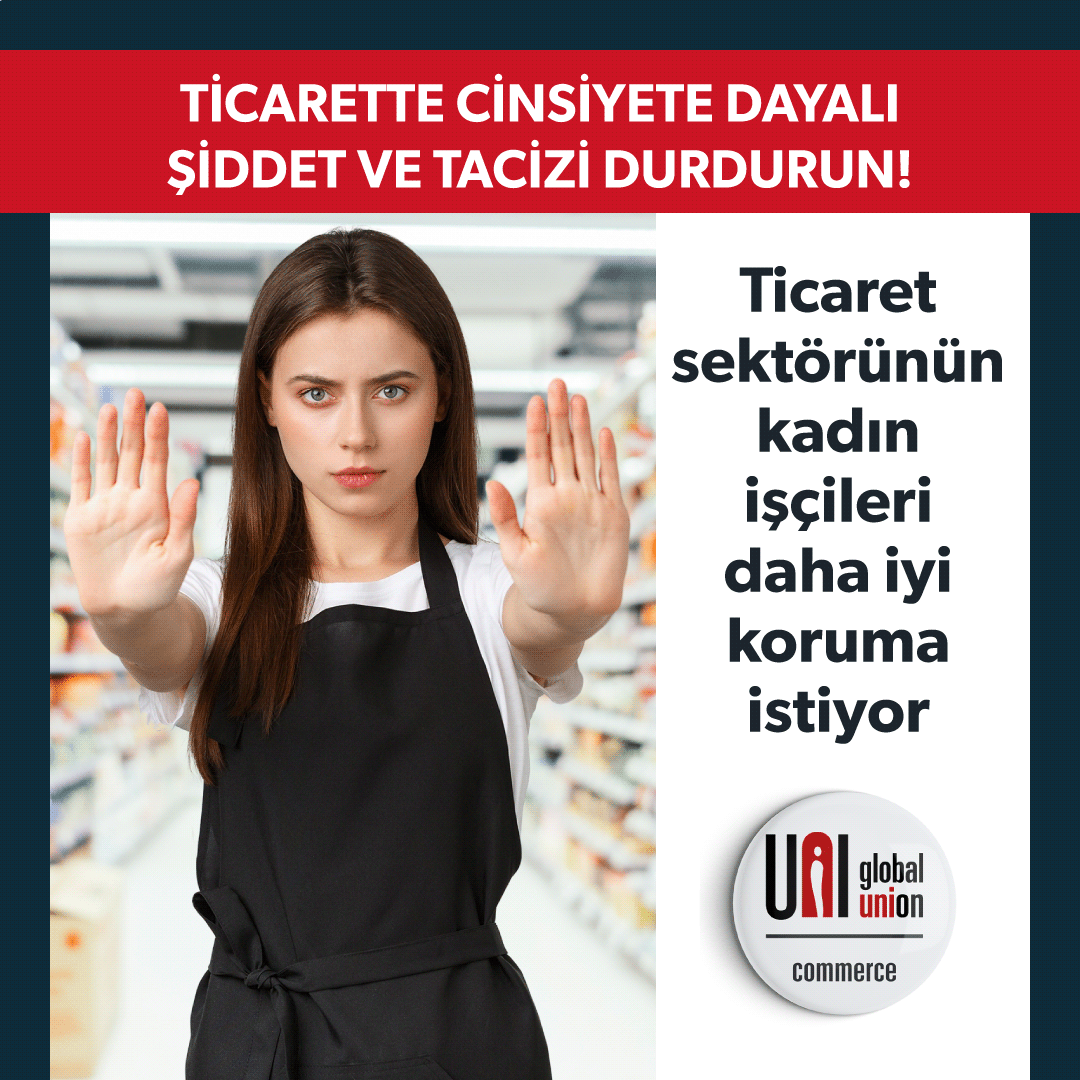 gencemekdergisi's tweet photo. Yıllarca süren suistimal ve tacizin ardından, ticaret çalışanları perakendecilere acilen şunları yapmaları çağrısında bulunuyor:
✔️Saldırganları cezalandırın, işçileri koruyun
✔️Küresel standartlara uyun, ILO C190'ı onaylayın
@uniglobalunion
#ILOC190Onaylansın #NoStoreForViolence https://t.co/7O9JIm7SHT