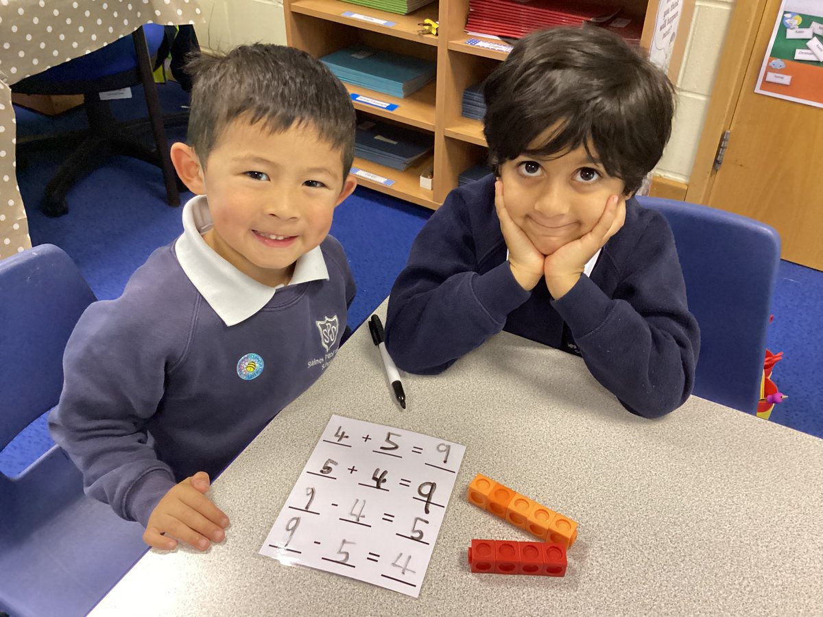 StainesPrepYr1's tweet photo. We have enjoyed learning about the relationship between + and -. We have written fact families, using cubes to help us visually see the calculations and enjoyed playing a game to consolidate our learning. #StainesPrepMaths ➕➖ #StainesPrepLearn https://t.co/U0FapAuzEU
