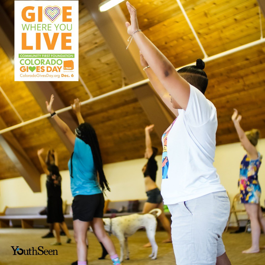 Hey folx! 👋🏽

Colorado Gives Day is a day of celebration! By supporting YouthSeen and our mission, you can help us celebrate too! ✨

Click the link below to support our program initiatives between now and DEC. 6th! 

Link: coloradogives.org/organization/Y…

#coloradogivesday #cgd2022