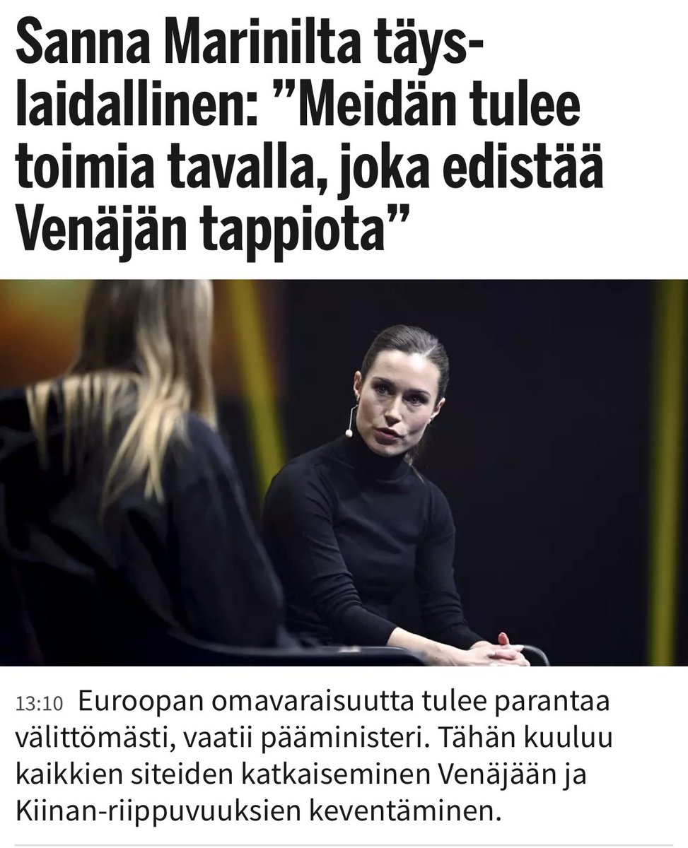 ChrisWest_63's tweet photo. Täysin samaa mieltä. Hienoa,että nuoremmassa polvessa demareista löytyy henkiö ja pm,joka uskaltaa uhmata venäjää!! #TenPoints
@MarinSanna 🤝 https://t.co/wSA1L9Kjw1