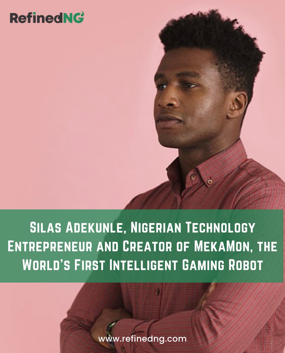 refinedng's tweet photo. Meet Silas Adekunle, Nigerian Technology Entrepreneur and Creator of MekaMon, the world's first intelligent gaming robot.
@SilasAdekunle
https://t.co/1xjiwJ35O5
#refinedng #thursday #it #tech #menintech #proudlynigerian #games #gamingrobot #robotics #mekamon #silasadekunle https://t.co/Nz26jmz1RS