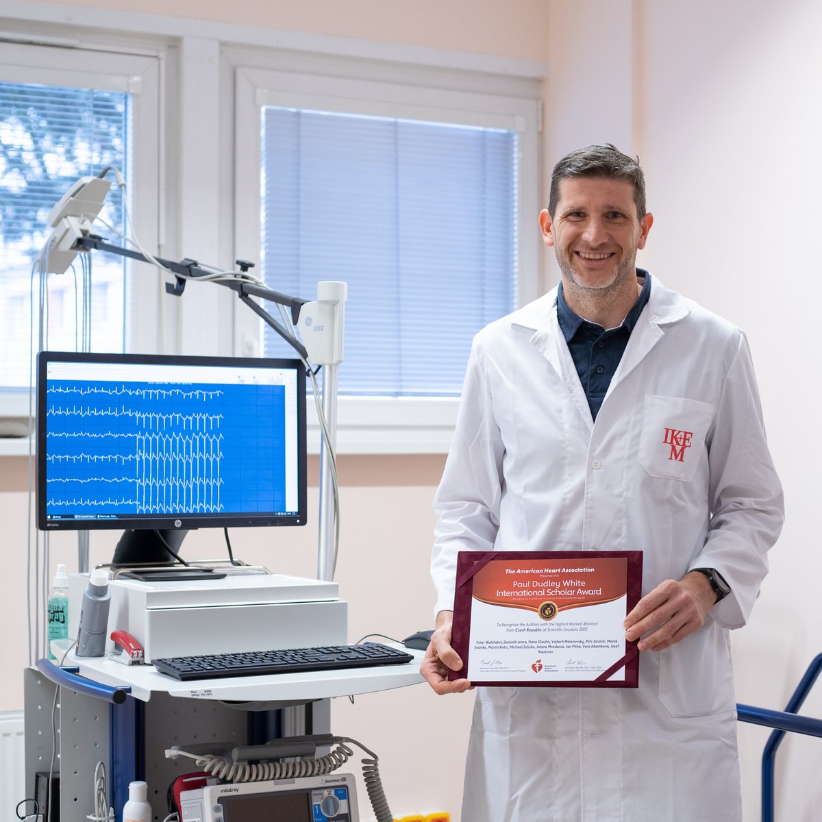 Peter Wohlfahrt from <a href="/ikemcz/">IKEM</a> has won an American Heart Association 2022 Paul Dudley White International Scholar Award for
abstract Hypocretin/orexin Receptor-2 Influences
Mortality Risk After Myocardial Infarction. Congratulations to <a href="/PeterWohlfahrt6/">Peter Wohlfahrt</a> and co-authors! #AHA22