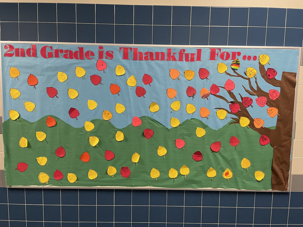 bethlee_05's tweet photo. 2nd grade thankful bulletin board. Thanks @mrscrws for all the work you did on it! @CastleberryElem https://t.co/1tH7zowQUO
