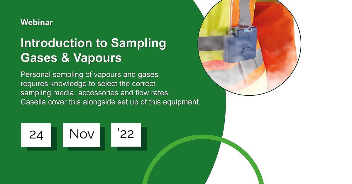 📢 1 week to go... 📢
Casella's webinar 'Introduction to Sampling Gases &amp; Vapours' is next week! Don't miss out, sign up today!

#casellawebinars #monitoringsolutions

surveymonkey.co.uk/r/Casella-Webi…