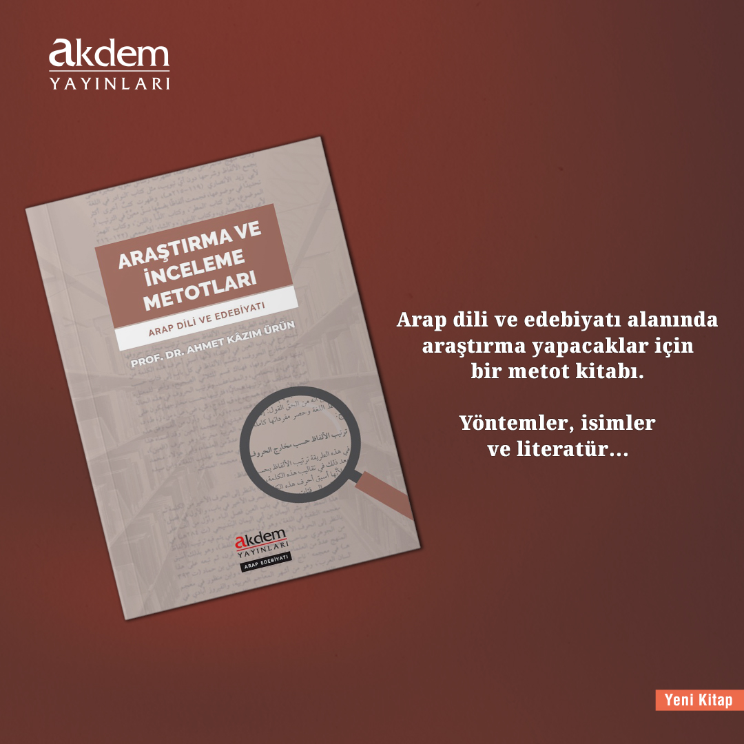 Akdemistanbul's tweet photo. Araştırma ve İnceleme Metotları ÇIKTI... Şimdi Raflarda...
💻 https://t.co/1sH8Yr9CRt
📚
#arapça #kitap #arapçakitap #arapçayayınlar #arapçaeğitimi #arapçaöğreniyorum #arapçakursu #arabic #arabiclanguage #arapdili #araştırma #metot https://t.co/tvHihrPl4X