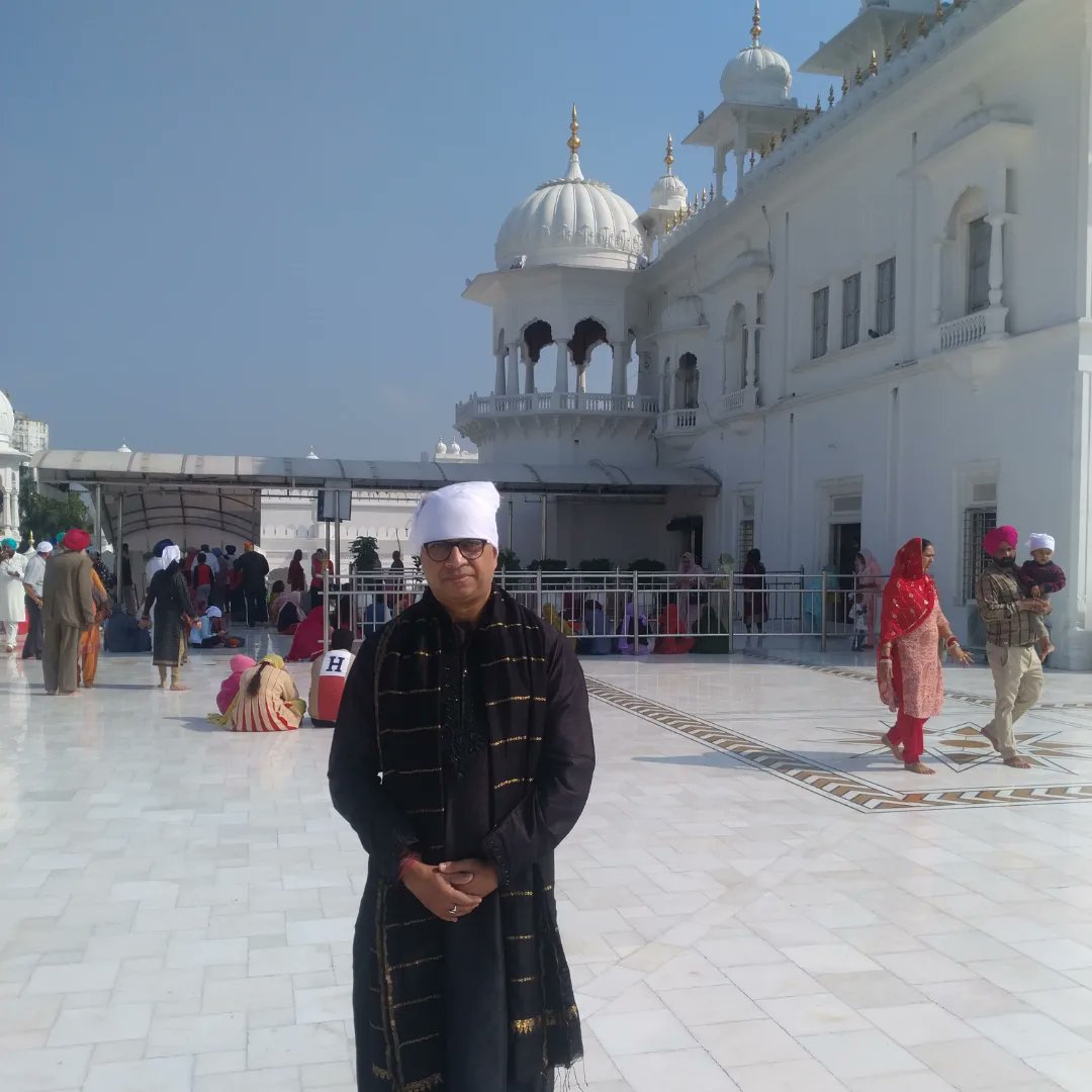 Visit and darshan to the Holy Gurudwara of Anandpur Sahib Punjab to pray and  seek the blessings of divine GuruNanakji . Dr Suvrokamal Dutta Renowned Right Wing Media Think Tank