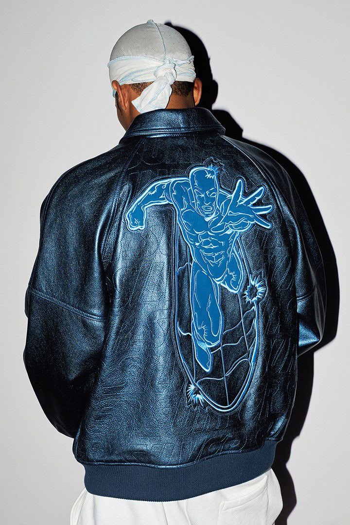 Silver Surfer Leather Varsity Jacket - Spring/Summer 2022 Preview – Supreme