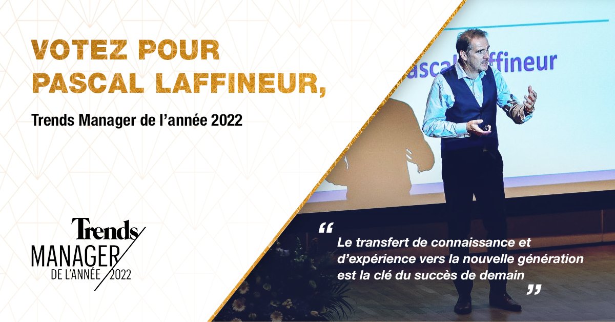 "Le transfert de connaissance et d'expérience vers la nouvelle génération est la clé du succès de demain" exprime Pascal Laffineur. 
👉 J-6 Votez pour lui : smpl.is/43b6
#ceo #trends #managerdelannee