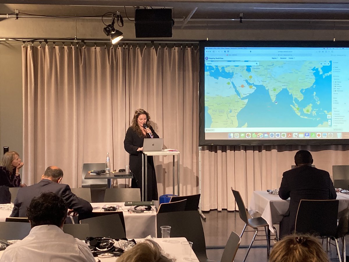 DPRU Research Officer Jocelyn Hutton @jocelynnepali presents our new Mapping Death Row database on foreign nationals sentenced to death across Asia and the Middle East, built in partnership with @HURIDOCS and our civil society partners #8CongressECPM