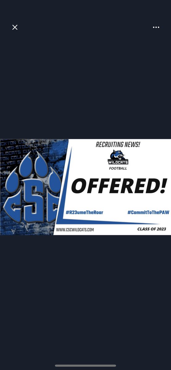 T_WILL_18's tweet photo. After a great conversation with @CoachCutshaw I am blessed to receive my first 🅾️ffer from @CSCwildcatsFB  @coachrtis @JoshCox10297479 @CoachReville https://t.co/Gtitaa0yQv
