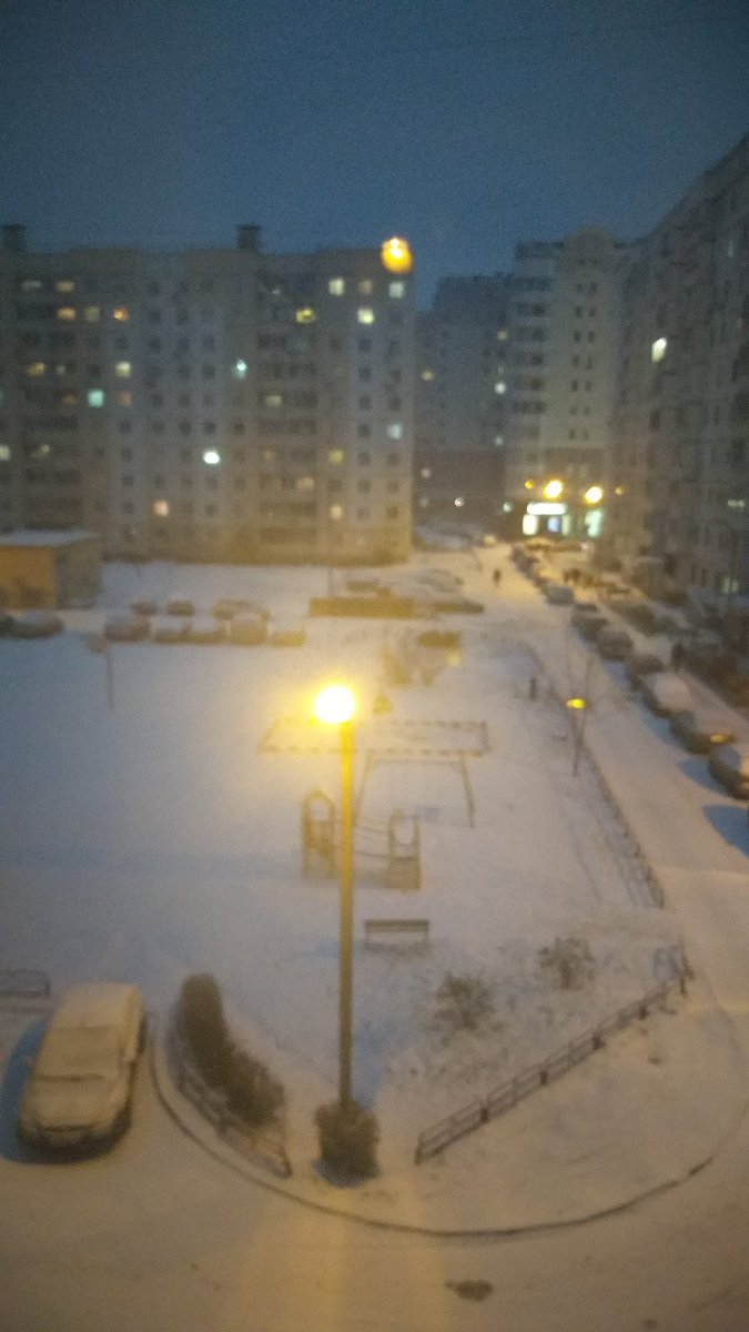 У меня в городе уже зима