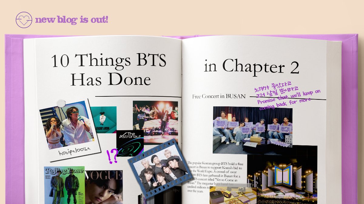 BorasaekVision's tweet photo. {New Blog}🔗https://t.co/ch1nx2lCLw
Having trouble keeping up with all that BTS has been doing since Chapter 2 was announced. We’ve got you! Let’s take a look at 10 things BTS has done in Chapter 2.
#BorasaekVision #BTSARMY #BTS #BVM #BTS_Chapter2 https://t.co/6j6PmmT3GD