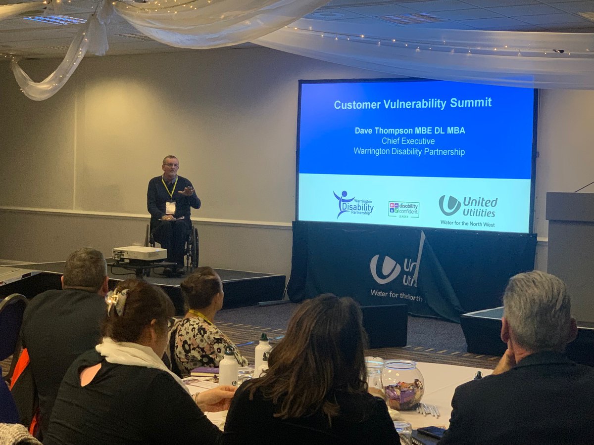 uugroupplc's tweet photo. Today we’re hosting our first customer vulnerability summit. We’re bringing organisations together to share how we support our customers that need that little bit of extra help. Great to hear from Dave Thompson @WDPcomms & Chantelle Day @alzheimerssoc #uuvulnerabilitysummit https://t.co/mPG1v0uzvu