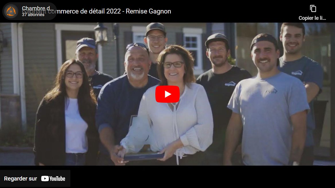 ccsherbrooke's tweet image. Gagnant commerce de détail 2022 - Remise Gagnon. 🥳
Voyez le témoignage touchant de l&apos;équipe de Remise Gagnon. Faite comme eux et inscrivez vous a l&apos;édition 2023 du Gala Reconnaissance Estrie.
buff.ly/3V22zSb