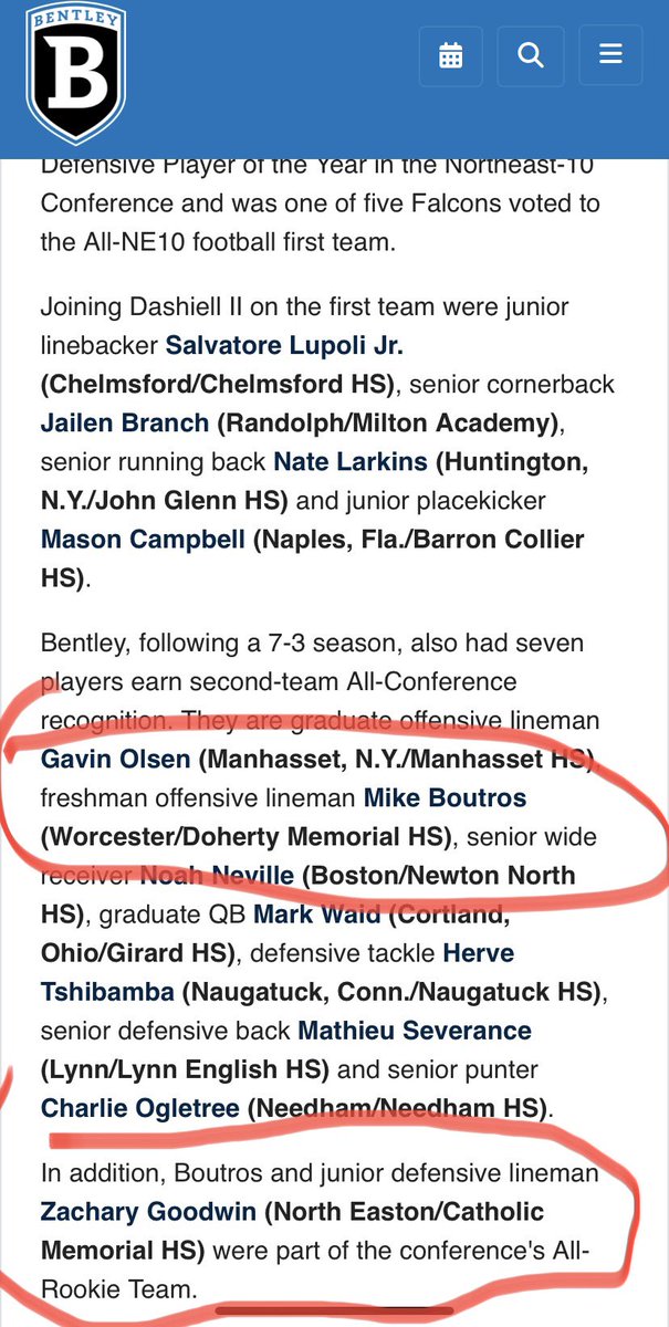 Congrats to #JOLA alumn <a href="/mike_boutros/">Mike Boutros</a> on making ALL NE-10 2nd Team as a true freshmen and the ALL NE-10 Rookie Team. Sky is the limit for him. 

Extremely humble and coachable.